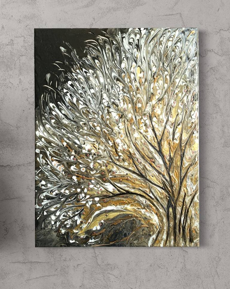 Original Abstract Tree Painting by Tanya Soly