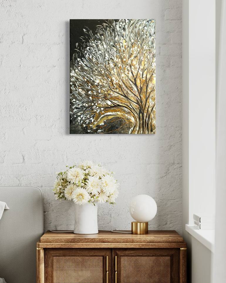 Original Abstract Tree Painting by Tanya Soly