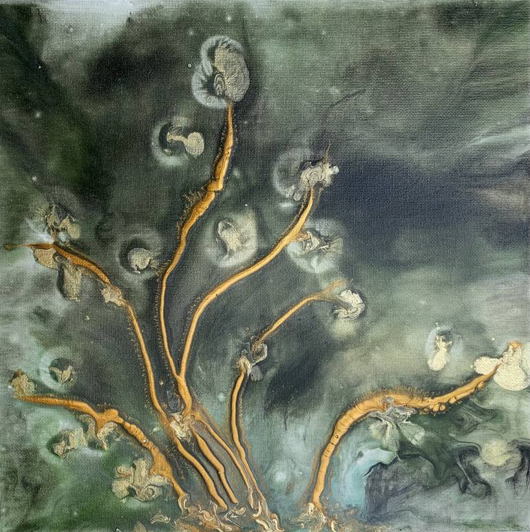 Original Abstract Botanic Painting by Tanya Soly