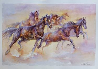 Print of Animal Paintings by lidia Papean