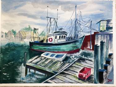 Print of Boat Paintings by Viktoria Danishevska
