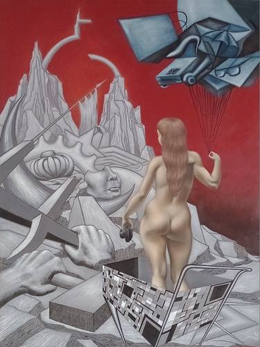 Original Conceptual Nude Paintings by Elías Pinto Casanova