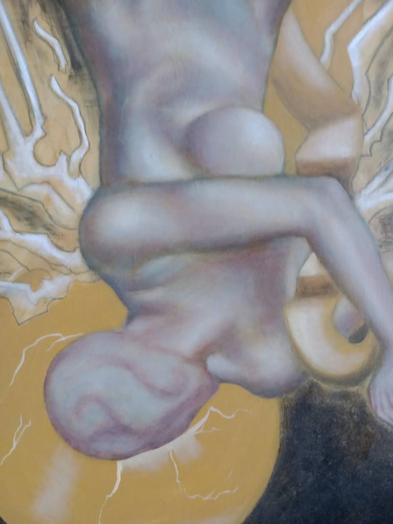 Original Surrealism Nude Painting by Elías Pinto Casanova