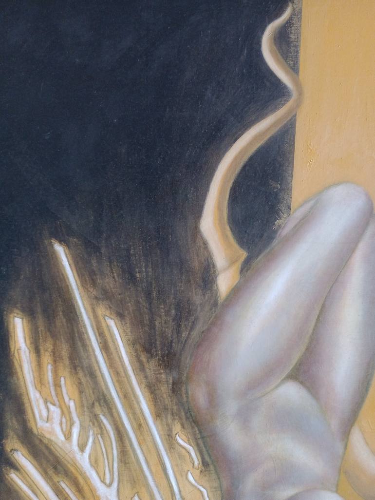 Original Surrealism Nude Painting by Elías Pinto Casanova