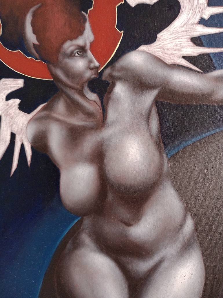 Original Figurative Nude Painting by Elías Pinto Casanova