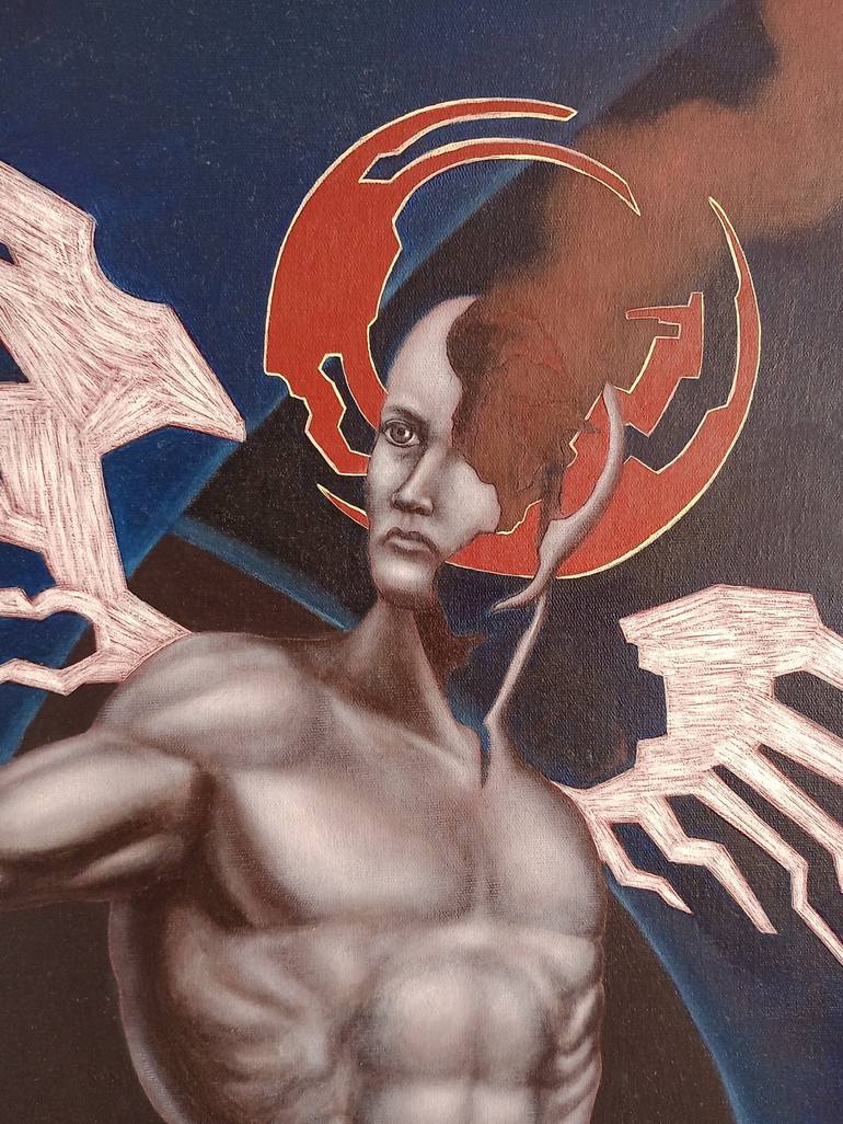 Original Conceptual Nude Painting by Elías Pinto Casanova
