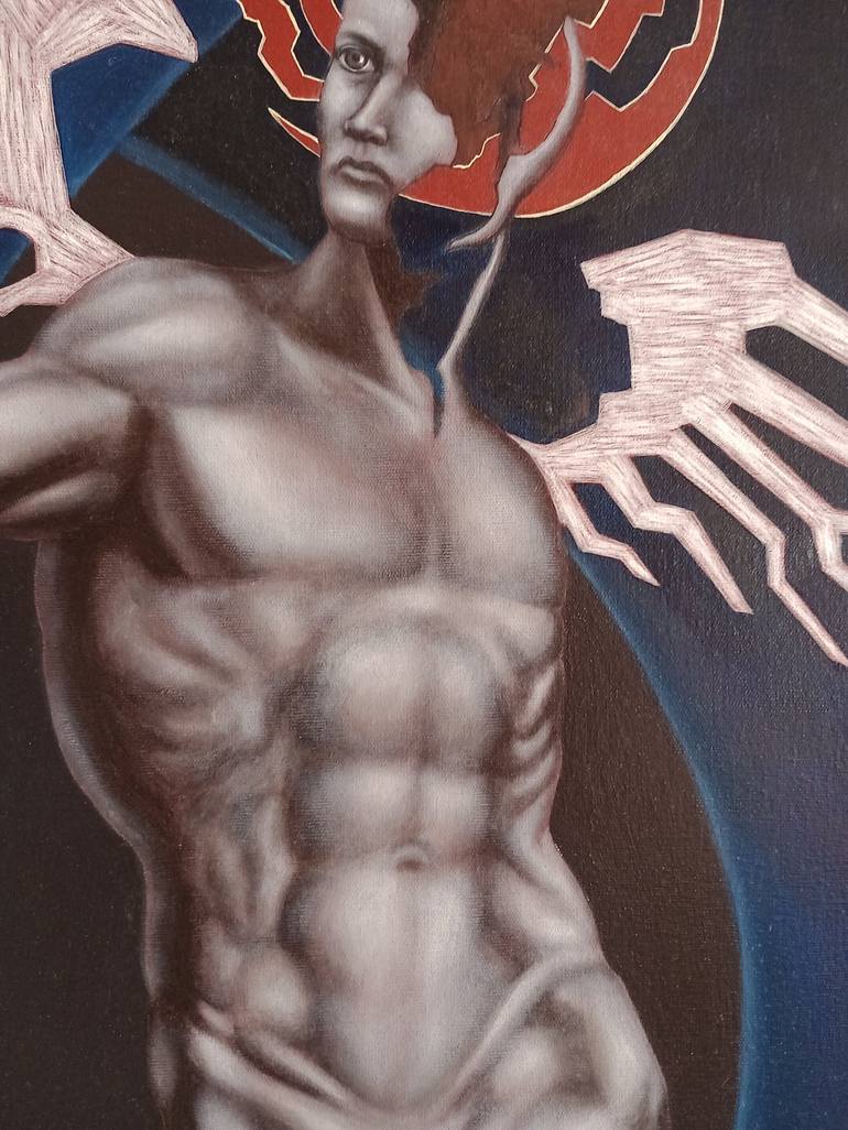 Original Conceptual Nude Painting by Elías Pinto Casanova