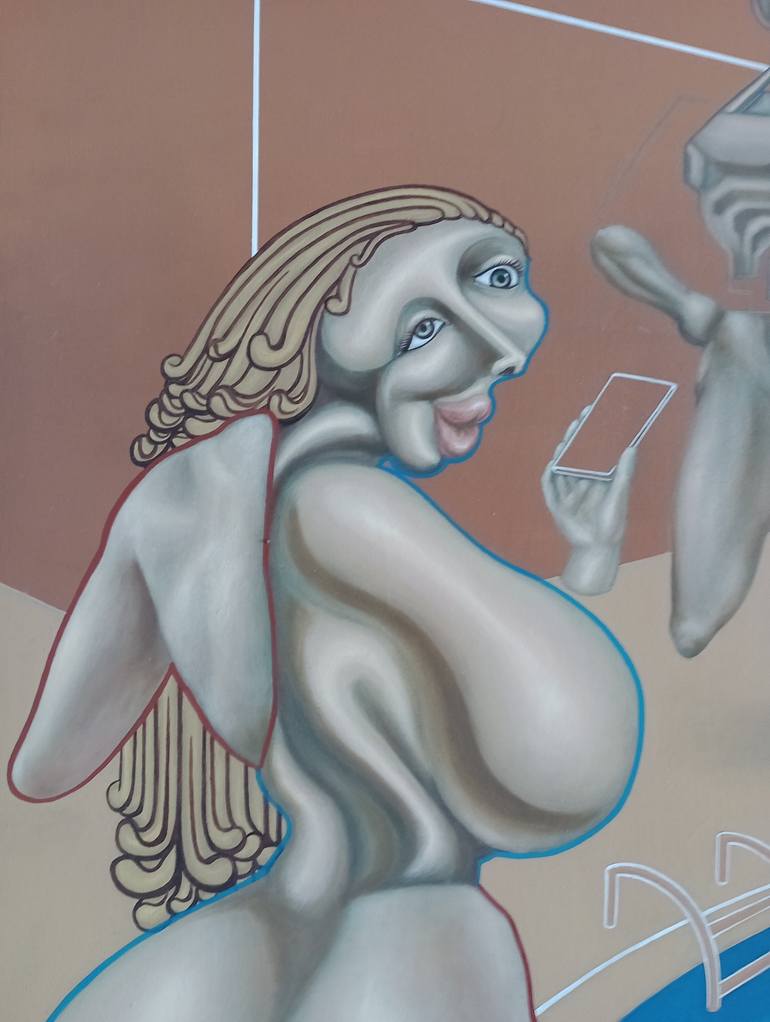 Original Realism Nude Painting by Elías Pinto Casanova