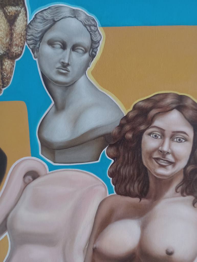 Original Surrealism Nude Painting by Elías Pinto Casanova