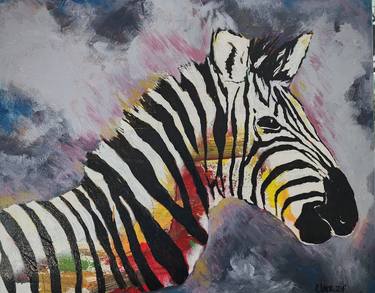 Original Abstract Animal Painting by Phillip Clark