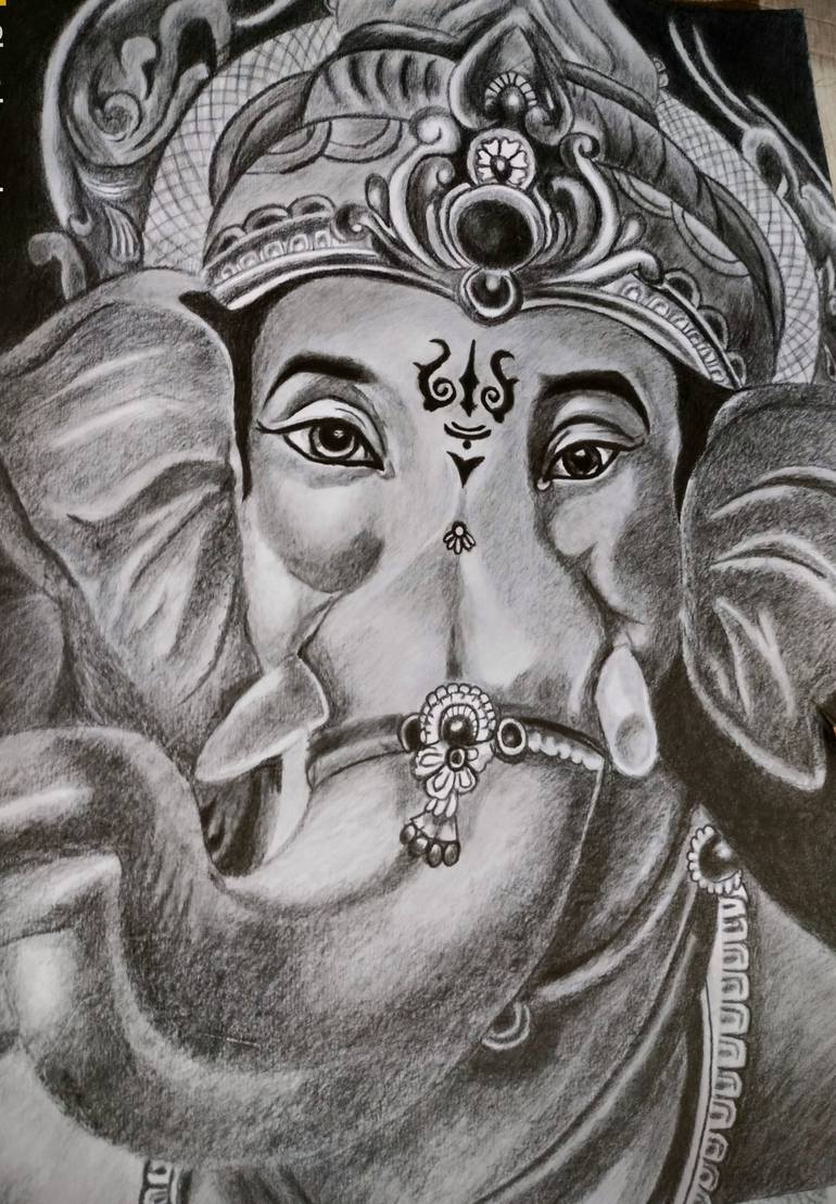 Untold Face | Pencil Sketch | Vandana Verma | Exotic India Art-saigonsouth.com.vn