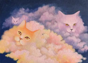 Original Fine Art Cats Paintings by Olesia Gladkova