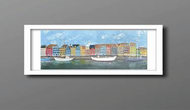 Panorama of Nyhavn Denmark thumb