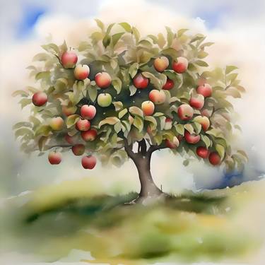 Apple Tree Day A - January 6 - Watercolor & Pen thumb
