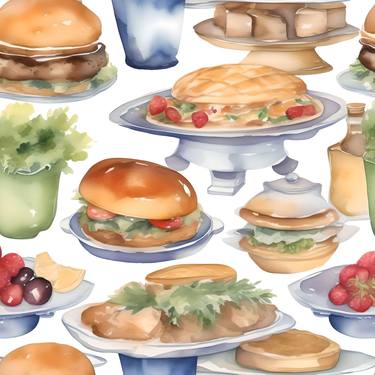Print of Food Paintings by Marlena Gee