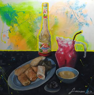 Original Abstract Expressionism Still Life Paintings by Fauzi Dani