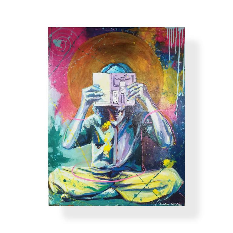 Original Abstract Expressionism Religion Painting by Fauzi Dani