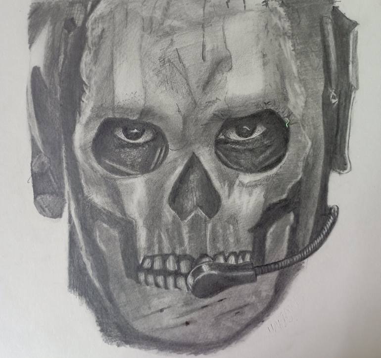 Original People Drawing by Haris Ikram | Other Art on Paper | Nyx, the Nightmarish