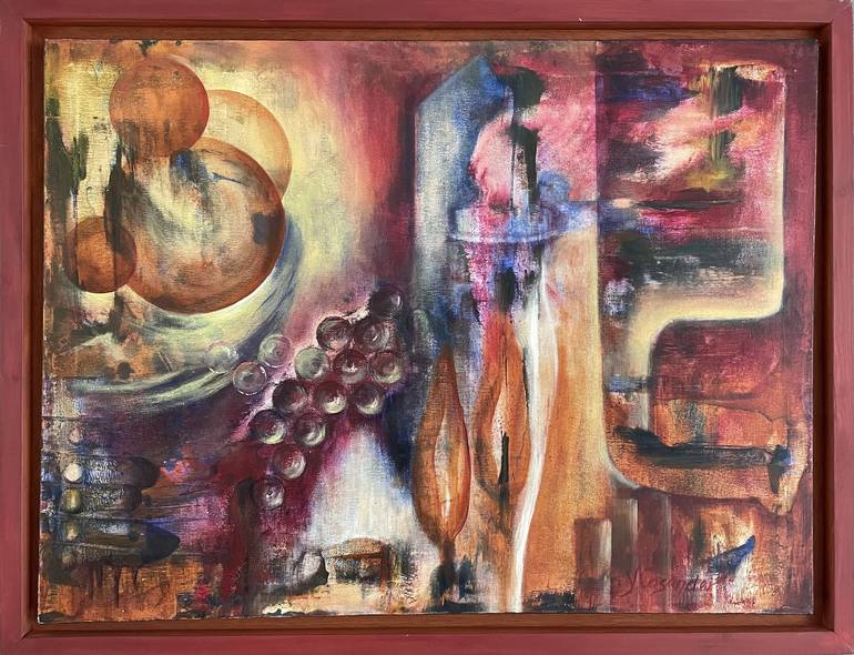 Original Abstract Expressionism Abstract Painting by Yvonne Casander