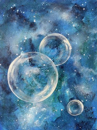 Original Abstract Outer Space Paintings by Yvonne Casander