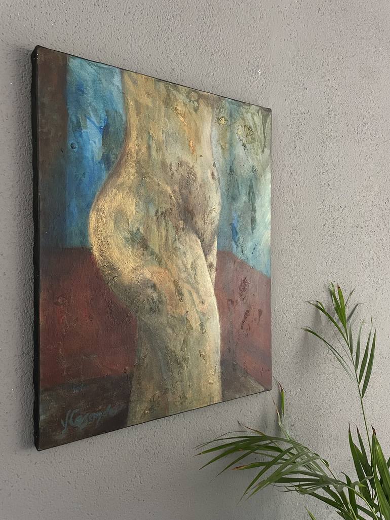 Original Figurative Nude Painting by Yvonne Casander