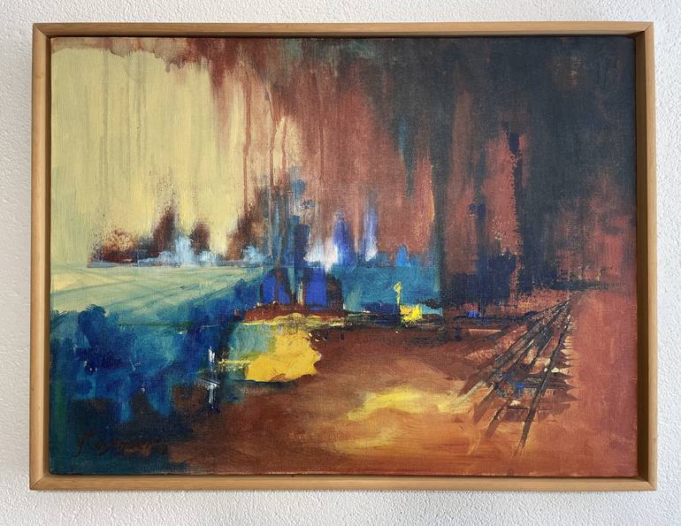 Original Abstract Expressionism Abstract Painting by Yvonne Casander