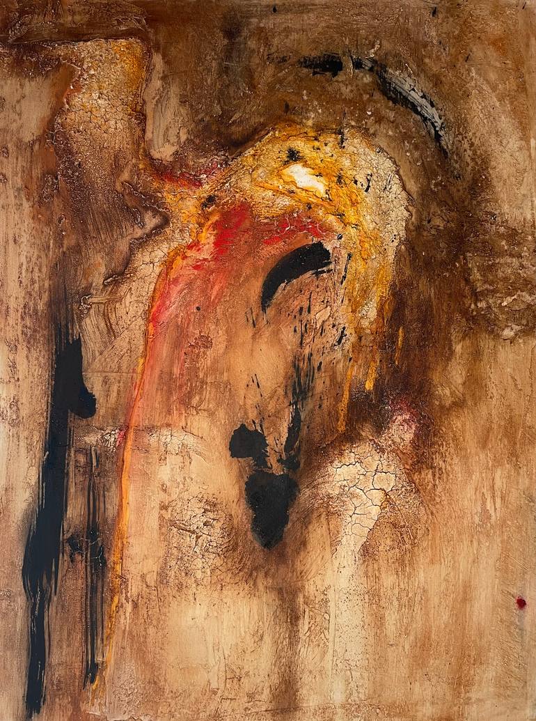 Original Abstract Expressionism Abstract Painting by Yvonne Casander