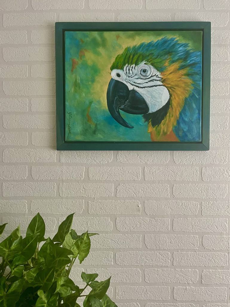 Original Expressionism Animal Painting by Yvonne Casander