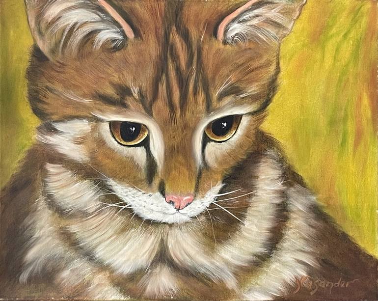 Original Realism Animal Painting by Yvonne Casander