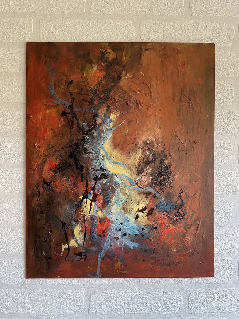 Original Abstract Expressionism Abstract Painting by Yvonne Casander