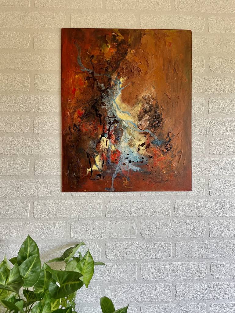 Original Abstract Expressionism Abstract Painting by Yvonne Casander