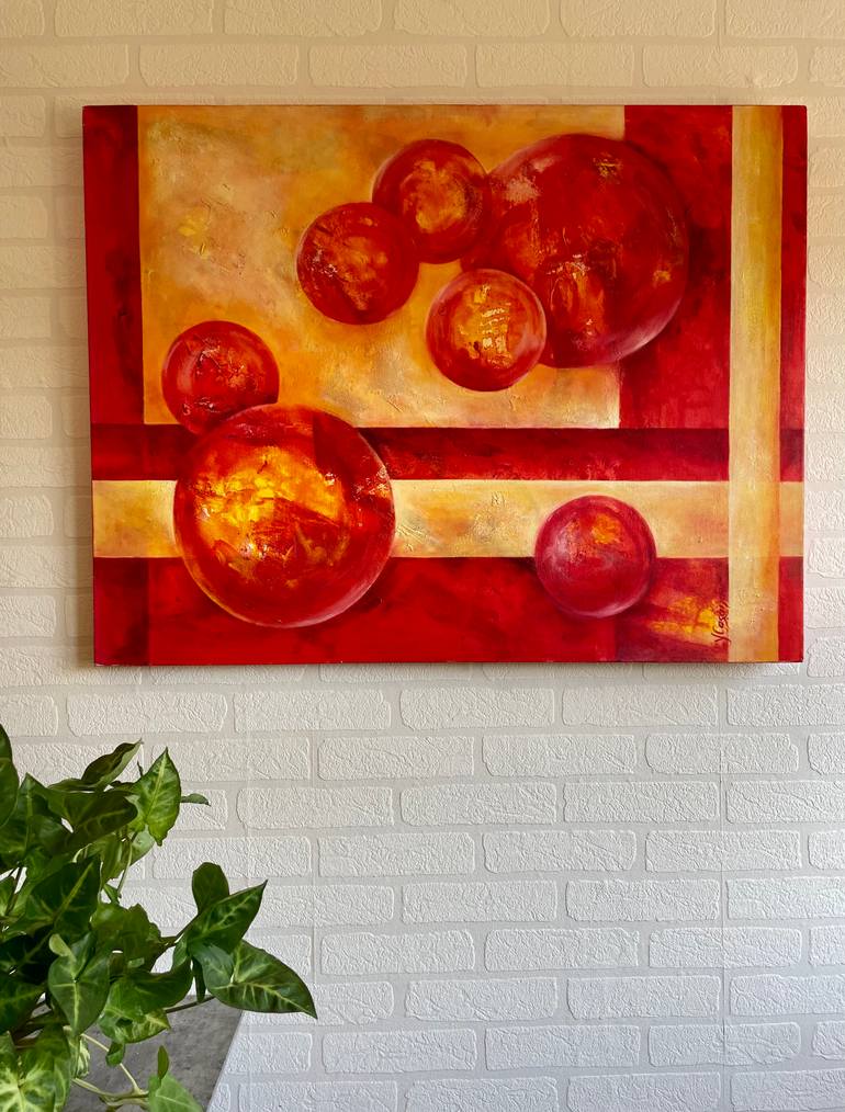 Original Abstract Expressionism Abstract Painting by Yvonne Casander