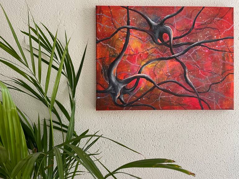 Original Abstract Expressionism Abstract Painting by Yvonne Casander