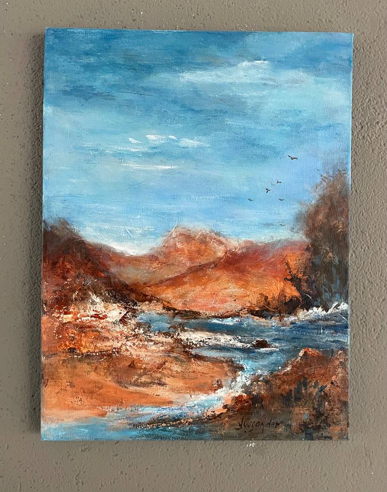 Original Impressionism Landscape Painting by Yvonne Casander