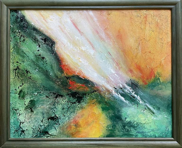 Original Abstract Expressionism Abstract Painting by Yvonne Casander