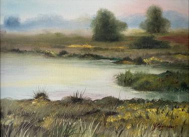 Original Impressionism Landscape Painting by Yvonne Casander