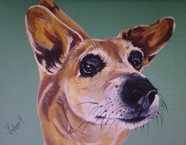 Print of Realism Dogs Paintings by Diego Martin Palacios Jaramillo