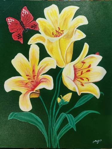Original Floral Paintings by Ruchi Gupta