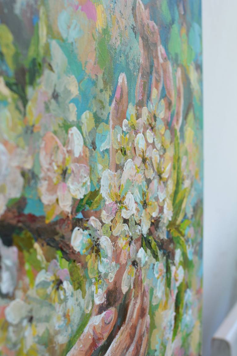 Original Abstract Floral Painting by Oleksandra Oliinyk