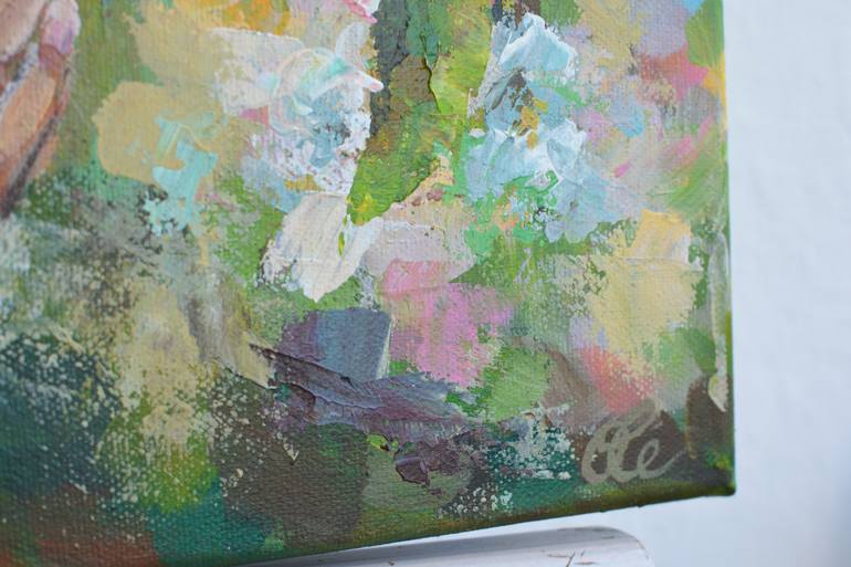 Original Abstract Floral Painting by Oleksandra Oliinyk