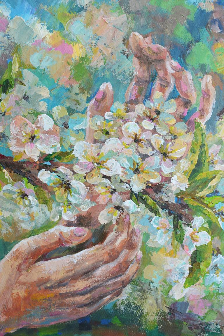 Original Floral Painting by Oleksandra Oliinyk
