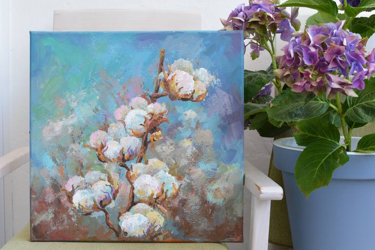 Original Abstract Floral Painting by Oleksandra Oliinyk