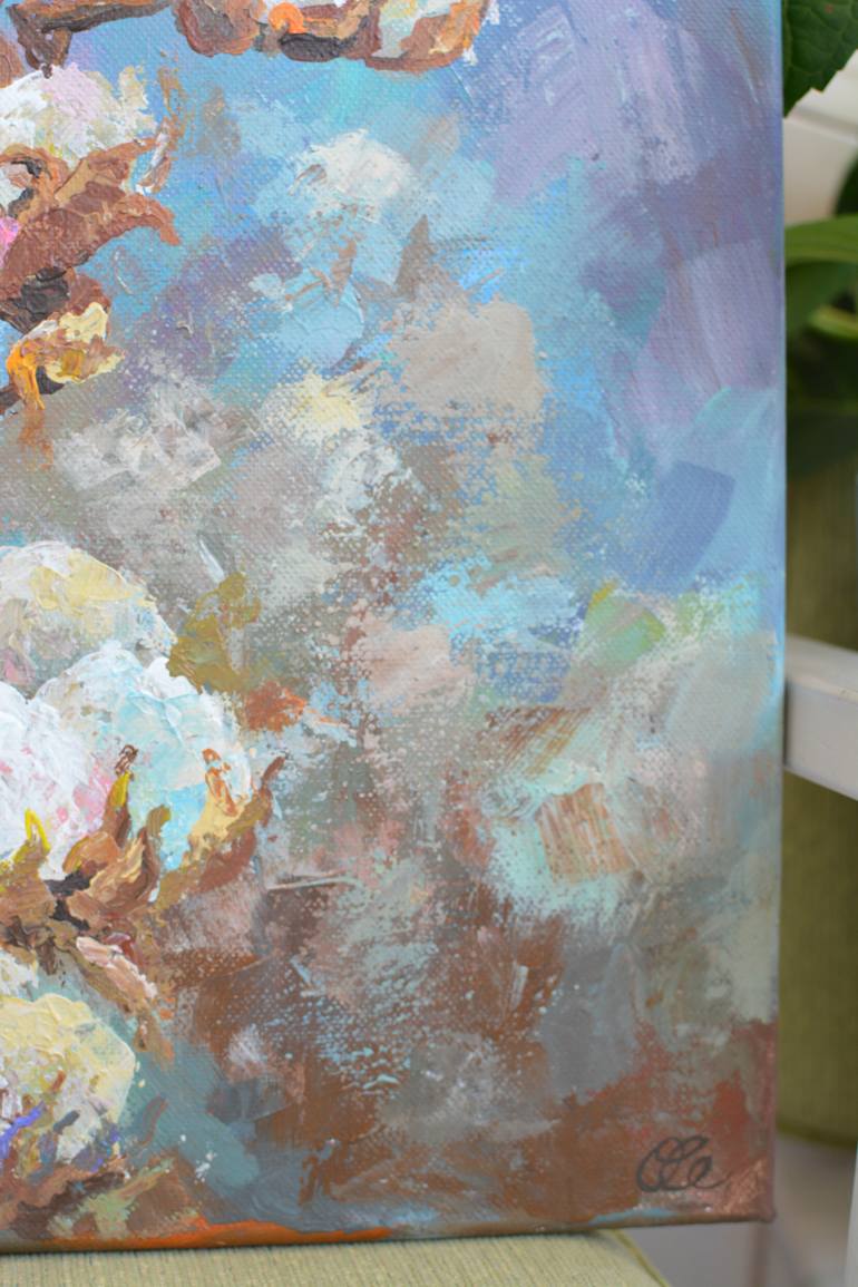 Original Abstract Floral Painting by Oleksandra Oliinyk