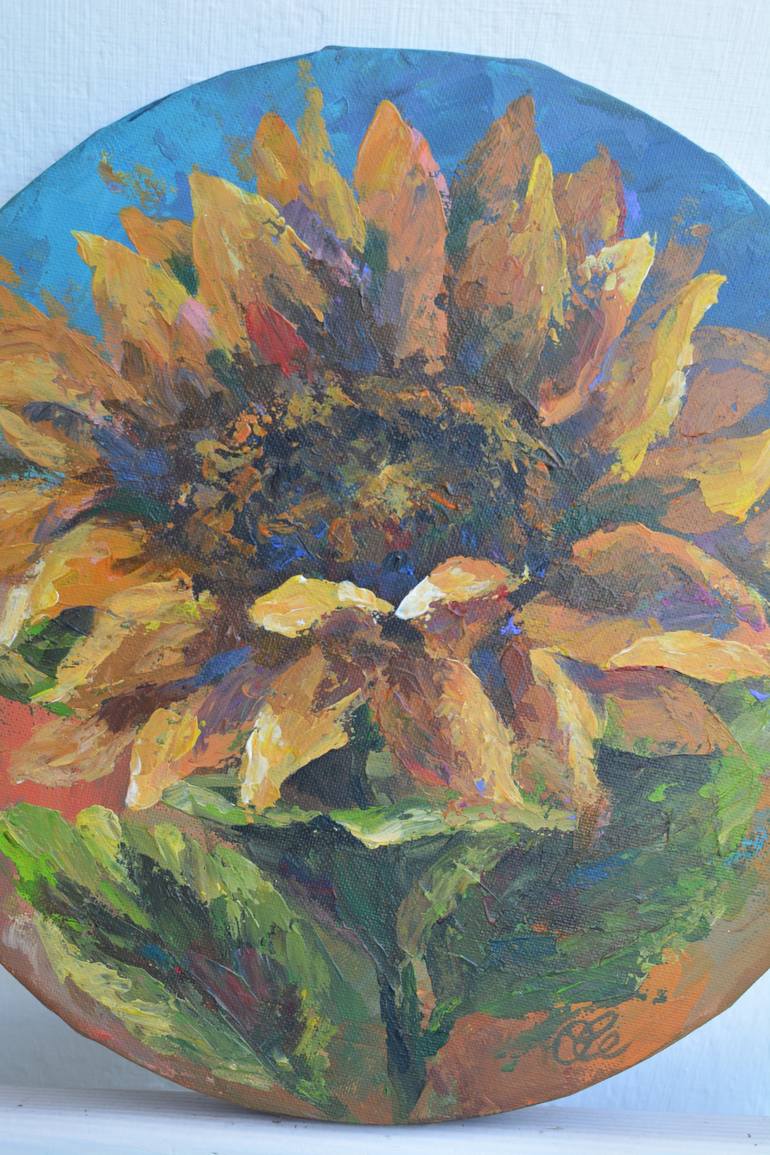 Original Expressionism Floral Painting by Oleksandra Oliinyk