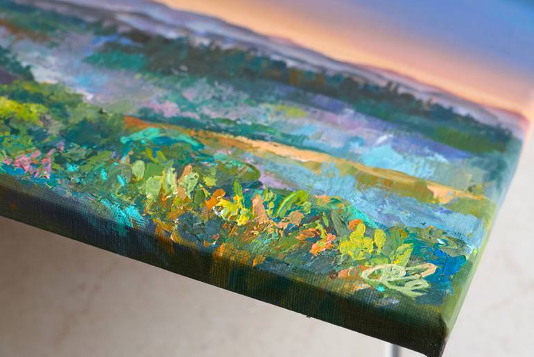 Original Abstract Expressionism Landscape Painting by Oleksandra Oliinyk