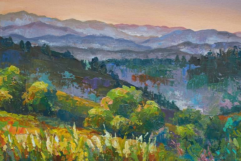 Original Abstract Expressionism Landscape Painting by Oleksandra Oliinyk