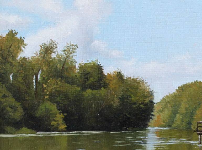 Original Impressionism Landscape Painting by Peter Kubik
