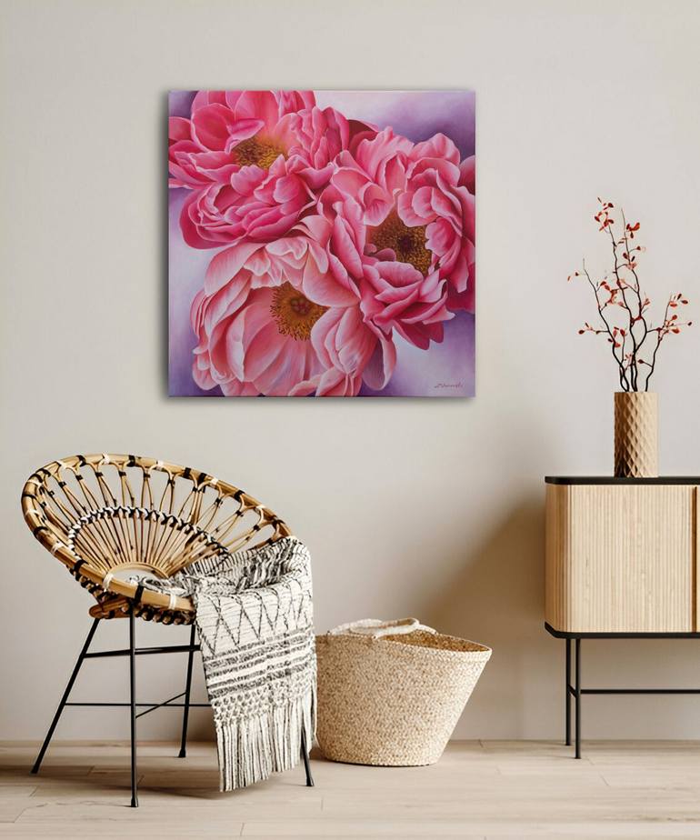 Original Realism Floral Painting by Olha Zdorovets