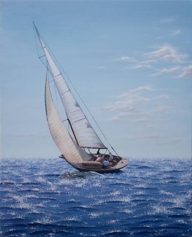 Print of Realism Seascape Paintings by Olha Zdorovets