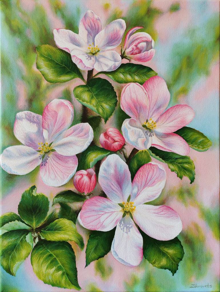 Print of Photorealism Floral Paintings by Olha Zdorovets